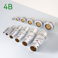 Black Chrome Straight Plug Multi-Color FGG EGG 4B Series Push-Pull Self-Latching Multipole Pins Metal Connector IP50 Protection