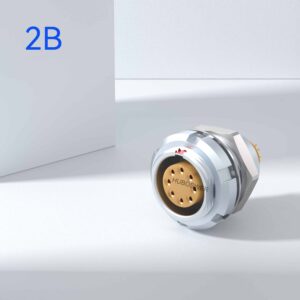 Compatible LEMO Fixed Socket EEG ECG Aviation Socket 2B Series 2-32 Pins Fast Push-Pull Self-Latching Circular Connector