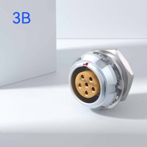Compatible LEMO Fixed Socket EEG ECG Aviation Socket 3B Series 2-32 Pins Fast Push-Pull Self-Latching Circular Connector