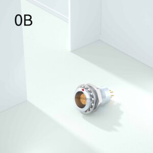 Compatible LEMO Fixed Socket EGG Aviation Socket 0B Series 2/3/4/5/6/7/9/12 Pins Fast Push-Pull Self-Latching Circular Connector