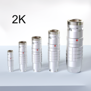 FGG Plug 2K Series 2-32 Pins Multipole Watertight IP66/68 Push-Pull Self-Latching Chrome Plated Brass Connector 5000 Cycles