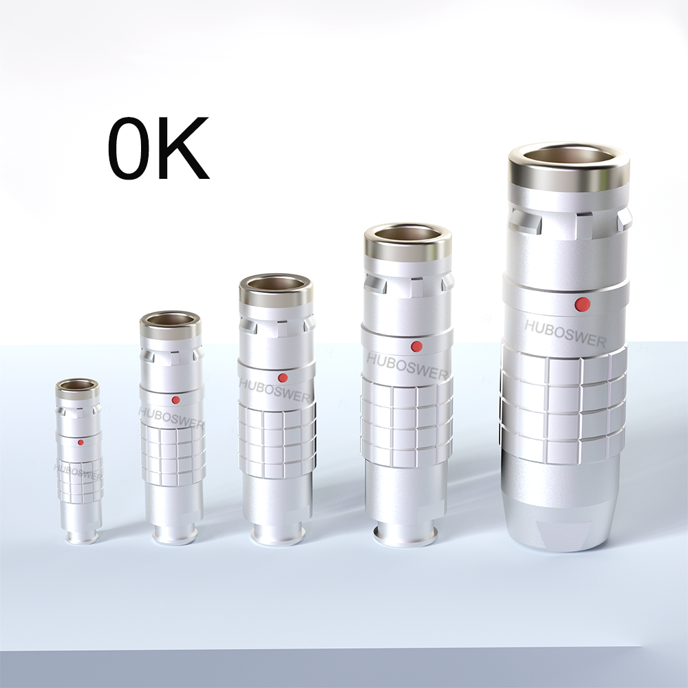 FGG Plug 0K Series 2/3/4/5/6/7/9/12 Pins Multipole Watertight IP66/68 Push-Pull Self-Latching Connector