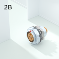 HUBOSWER Multipole Circular PCB Print Circuit Board Straight Contact Socket 2B Series Push-Pull Self-Latching Connector IP50