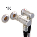 HUBOSWER K Series 1K Right Angle FHG Elbow Plug Multipole Contact Waterproof IP66/68 Push-Pull Self-Latching Chrome Connector