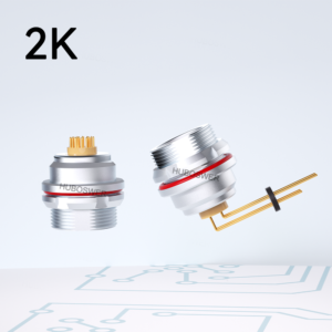 HUBOSWER K Series 2K PCB Straight Contact Socket Watertight IP68 CE Certified 250V Gold-plated Copper -55 220 Connector