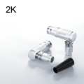 HUBOSWER Elbow Plug FHG 2K Series 2-32 Pins Right Angle Waterproof IP66/68 Multipole Push-Pull Self-Latching Chrome Connector