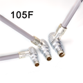 HUBOSWER Right Angle 90 WSO Elbow Plug DBPE Socket 105F Series Circular 2-27 Pins Waterproof IP68 Push-Pull Connector