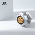 PCB Socket Print Straight Elbow 90° Degree Contacts ECG 3B Series 2-32 Pins Circular Push-Pull Self-Latching Connector