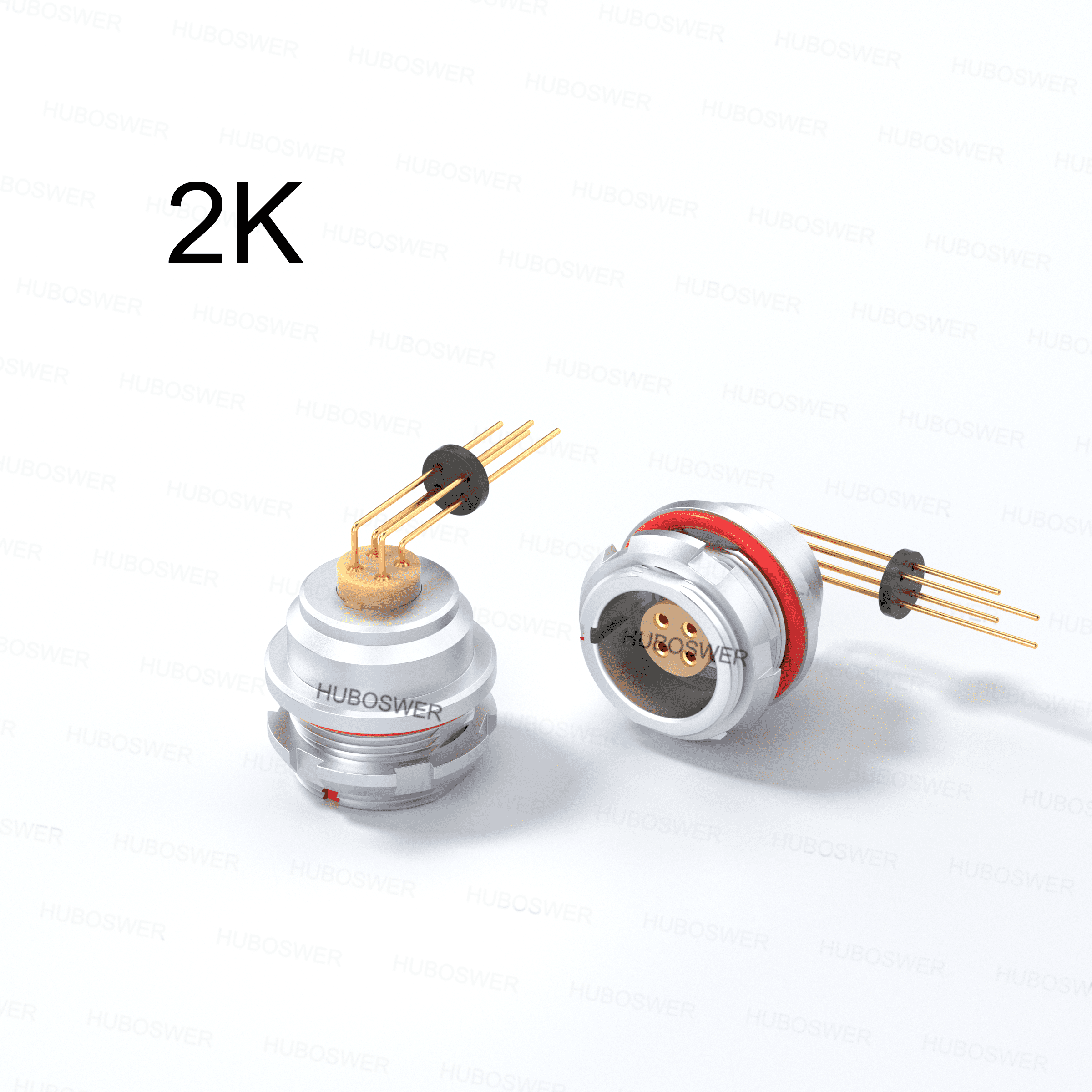 Print Contacts Straight Elbow 90 Degree PCB Socket IP68 Watertight Gold-plated Copper 43A 250V EGG EEG 2K Series Connector