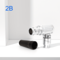 Right Angle Elbow 90 Degree FHG Plug 2B Series 2-32 Pins Push-Pull Self-Latching Circular Male Connector Gold-plated Copper
