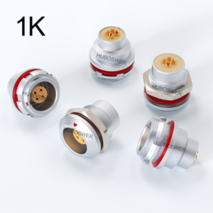 Sealed Vacuumtihgt Fixed Socket HGG HEG 1K Series 2/3/4/5/6/7/8/10/12/14/16 Pin Pressure 30Bar Push-Pull Self-Latching Connector