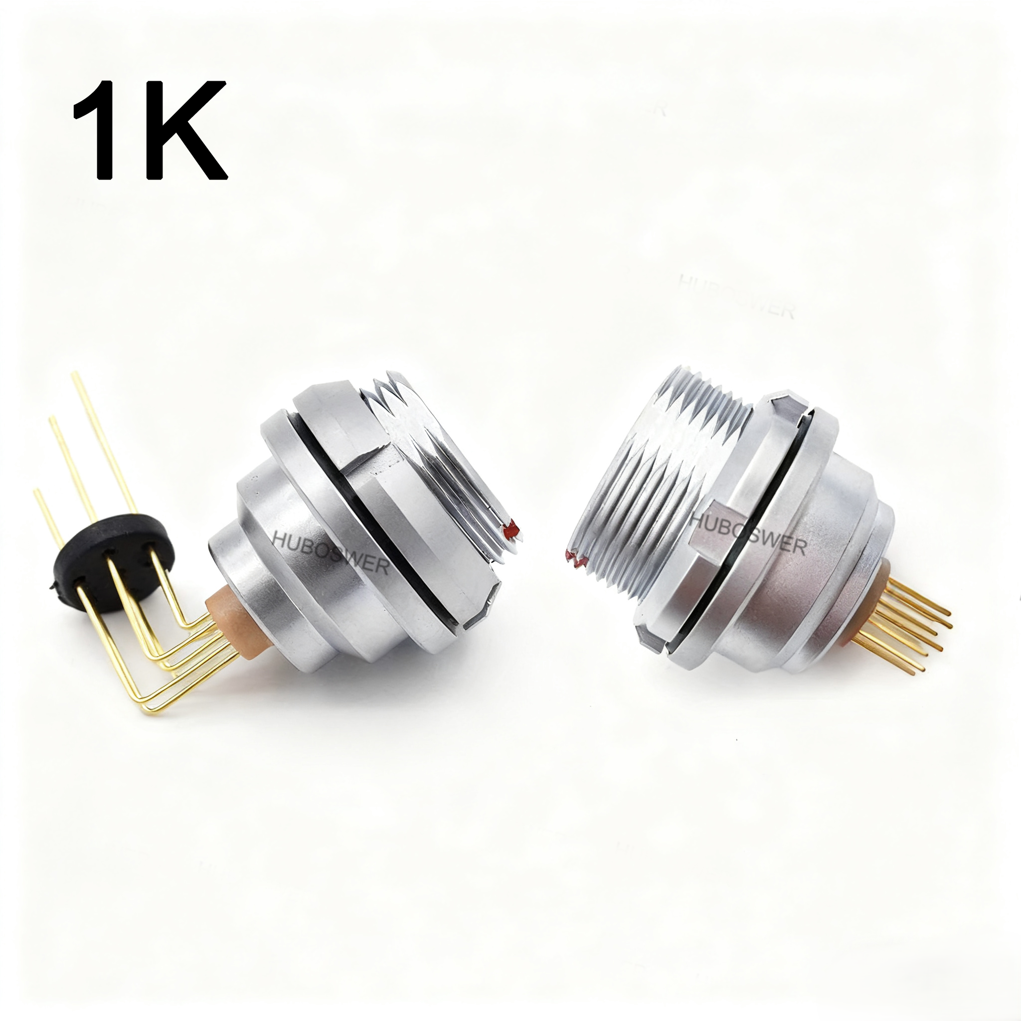 Watertight IP68 K Series 1K PCB Printed Circuit Boards Elbow Contact Socket Push-Pull Self-Latching Connector Gold-plated Copper